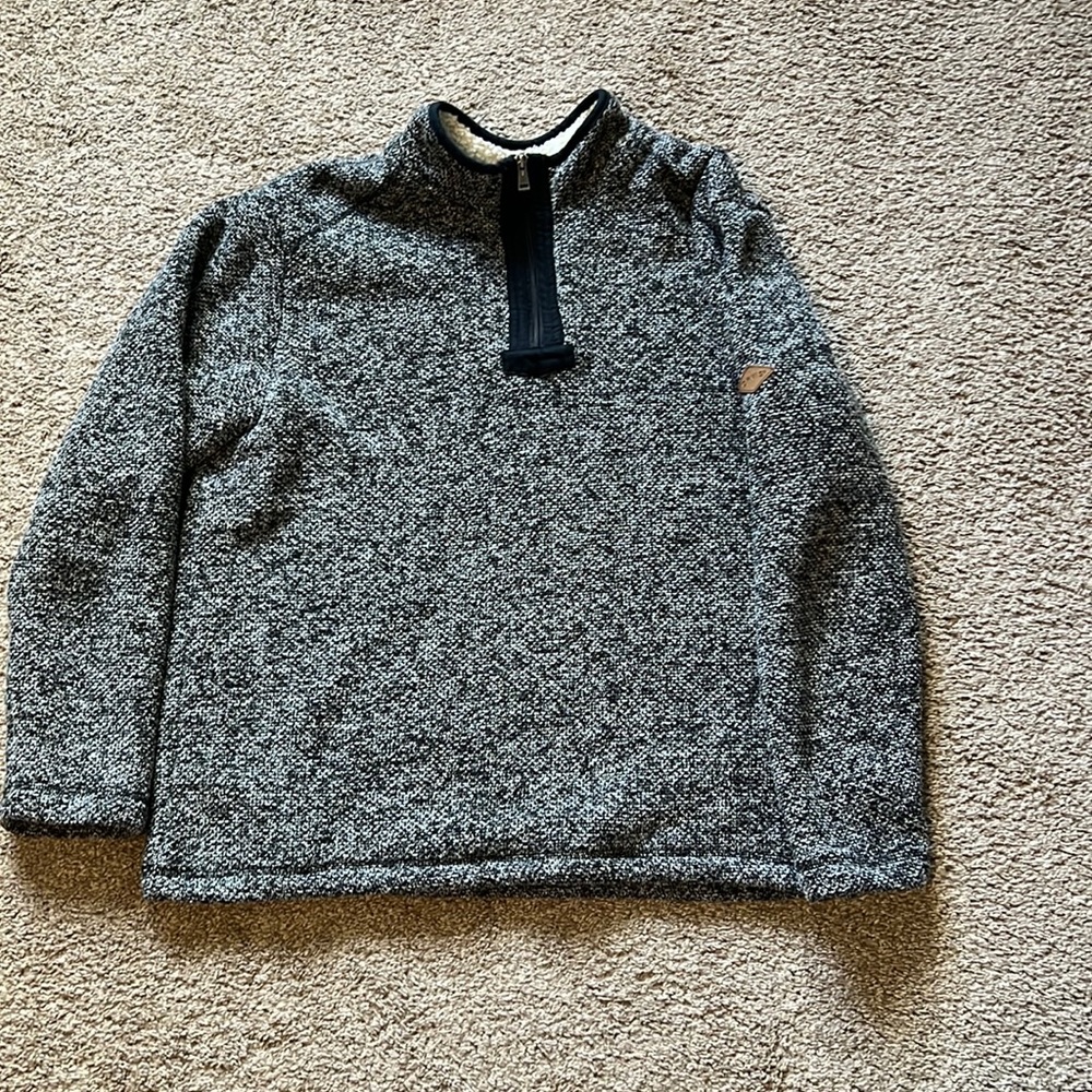 Sherpa lined 1/4 zip sweater